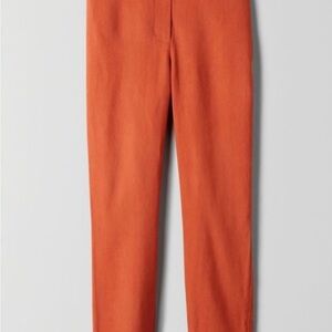 Wilfred Orange Straight Leg High-Waisted Pants